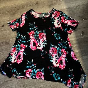 Super soft, short sleeve blouse